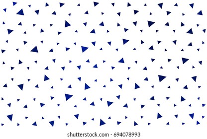 DARK BLUE vector abstract colorful background, which consist of triangles. Pattern with colored triangles on white background.