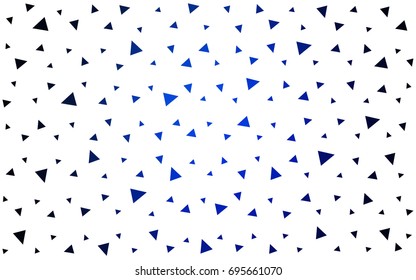 DARK BLUE vector abstract colorful background, which consist of triangles. Pattern with colored triangles on white background.