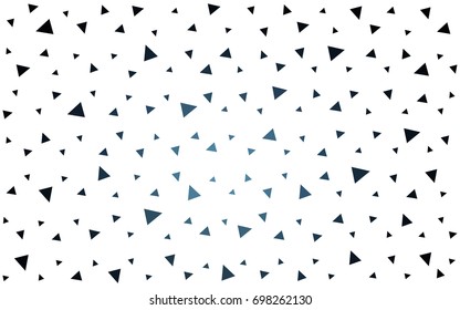 DARK BLUE vector abstract colorful background, which consist of triangles. Pattern with colored triangles on white background.