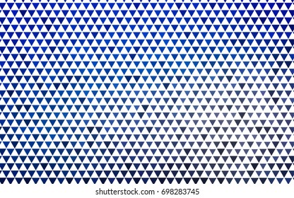 Dark BLUE vector abstract colorful background, which consist of triangles. Pattern with colored triangles on white background.