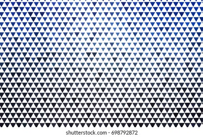 Dark BLUE vector abstract colorful background, which consist of triangles. Pattern with colored triangles on white background.