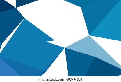 Dark BLUE vector abstract colorful background, which consist of triangles. Pattern with colored triangles on white background.