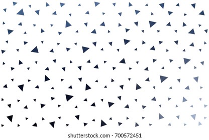 DARK BLUE vector abstract colorful background, which consist of triangles. Pattern with colored triangles on white background.