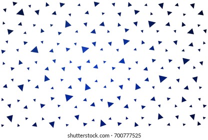 DARK BLUE vector abstract colorful background, which consist of triangles. Pattern with colored triangles on white background.