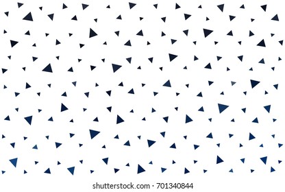 DARK BLUE vector abstract colorful background, which consist of triangles. Pattern with colored triangles on white background.