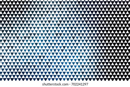 Dark BLUE vector abstract colorful background, which consist of triangles. Pattern with colored triangles on white background.