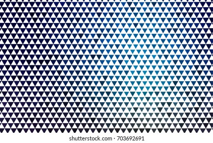 Dark BLUE vector abstract colorful background, which consist of triangles. Pattern with colored triangles on white background.