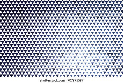 Dark BLUE vector abstract colorful background, which consist of triangles. Pattern with colored triangles on white background.