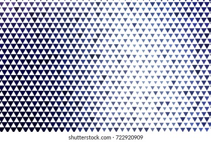 Dark BLUE vector abstract colorful background, which consist of triangles. Pattern with colored triangles on white background.