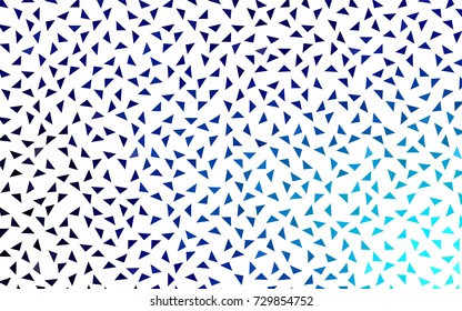 Dark BLUE vector abstract colorful background, which consist of triangles. Pattern with colored triangles on white background.