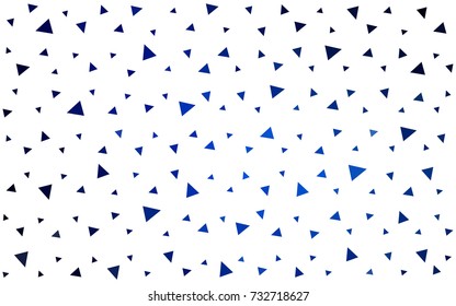 DARK BLUE vector abstract colorful background, which consist of triangles. Pattern with colored triangles on white background.
