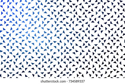 Dark BLUE vector abstract colorful background, which consist of triangles. Pattern with colored triangles on white background.