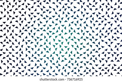 Dark BLUE vector abstract colorful background, which consist of triangles. Pattern with colored triangles on white background.
