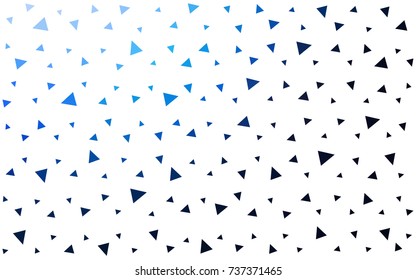 DARK BLUE vector abstract colorful background, which consist of triangles. Pattern with colored triangles on white background.