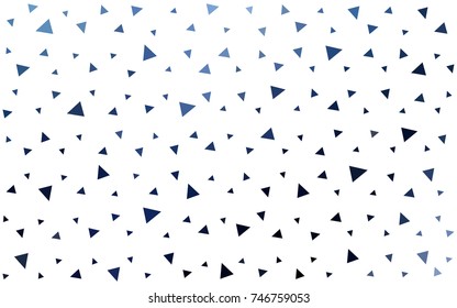 DARK BLUE vector abstract colorful background, which consist of triangles. Pattern with colored triangles on white background.