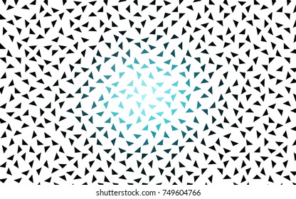 Dark BLUE vector abstract colorful background, which consist of triangles. Pattern with colored triangles on white background.