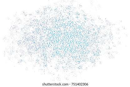 Dark BLUE vector abstract colorful background, which consist of triangles. Pattern with colored triangles on white background.