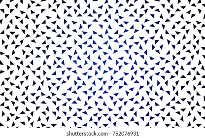 Dark BLUE vector abstract colorful background, which consist of triangles. Pattern with colored triangles on white background.