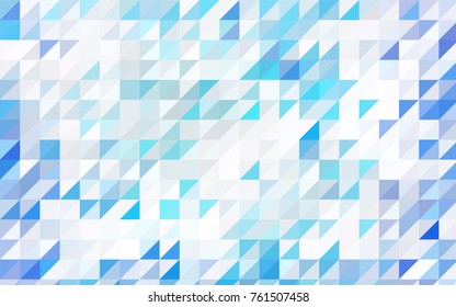 Dark BLUE vector abstract colorful background, which consist of triangles. Pattern with colored triangles on white background.