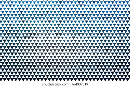 Dark BLUE vector abstract colorful background, which consist of triangles. Pattern with colored triangles on white background.