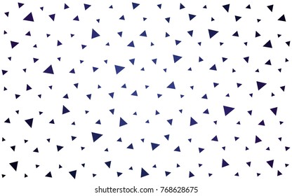 DARK BLUE vector abstract colorful background, which consist of triangles. Pattern with colored triangles on white background.
