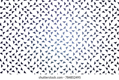 Dark BLUE vector abstract colorful background, which consist of triangles. Pattern with colored triangles on white background.