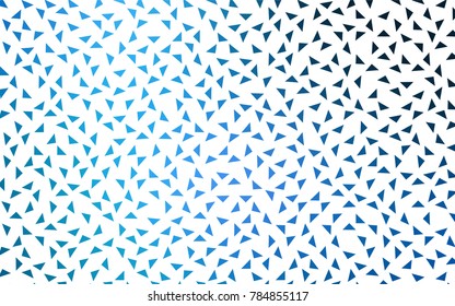 Dark BLUE vector abstract colorful background, which consist of triangles. Pattern with colored triangles on white background.