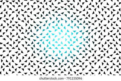 Dark BLUE vector abstract colorful background, which consist of triangles. Pattern with colored triangles on white background.