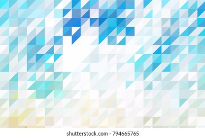 Dark BLUE vector abstract colorful background, which consist of triangles. Pattern with colored triangles on white background.