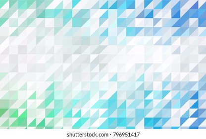 Dark BLUE vector abstract colorful background, which consist of triangles. Pattern with colored triangles on white background.