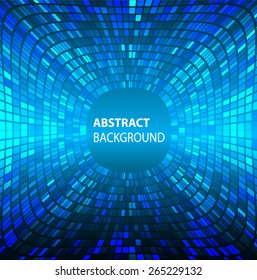 Dark blue Vector abstract design. pixels mosaic background computer graphic website  business and internet. table. ext box. Brochure. card. wave. banner.