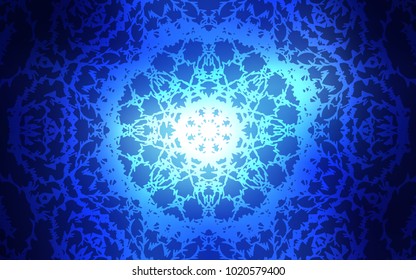 Dark BLUE vector abstract doodle wallpaper. Glitter abstract illustration with doodles and lines drawn by child. The pattern can be used for wallpapers and coloring books.