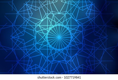 Dark BLUE vector abstract doodle pattern. A completely new color illustration in doodle style drawn by child. The pattern can be used for heads of websites and designs.