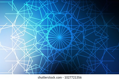 Dark BLUE vector abstract doodle background. Decorative shining childish illustration with doodles on abstract template. The best blurred design for your business.
