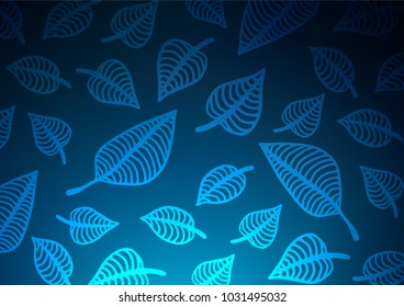 Dark BLUE vector abstract doodle texture. Creative illustration in blurred style with doodles and Zen tangles. Hand painted design for web, wrapping, wallpaper.