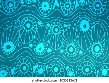 Dark BLUE vector abstract doodle texture. Geometric doodle illustration in Origami style with gradient. Hand painted design for web, wrapping, wallpaper.