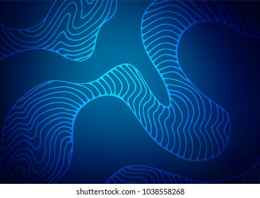 Dark BLUE vector abstract doodle texture. Creative illustration in blurred style with doodles. The pattern can be used for wallpapers and coloring books.