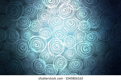 Dark BLUE vector abstract doodle wallpaper. Decorative shining illustration with doodles on abstract template. The template can be used as a background for cell phones.