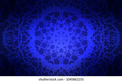 Dark BLUE vector abstract doodle template. An elegant bright illustration with lines drawn by child in Natural style. A completely new design for your business.