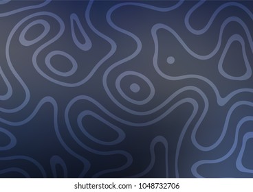 Dark BLUE vector abstract doodle pattern. Geometric doodle illustration in Origami style with gradient. The template can be used as a background for cell phones.