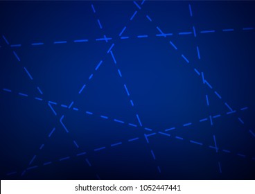 Dark BLUE vector abstract doodle template. Shining colored illustration with doodles in Zen tangle style. The pattern can be used for coloring books and pages for kids.