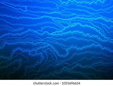 Dark BLUE vector abstract doodle pattern. A completely new color illustration in doodle style. A new texture for your design.