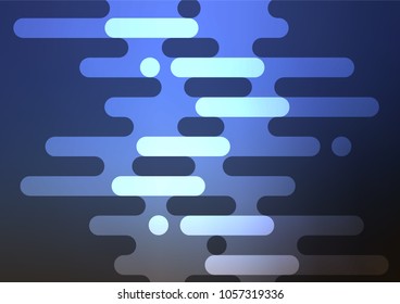 Dark BLUE vector abstract doodle template. Geometric doodle illustration in Origami style with gradient. The elegant pattern can be used as a part of a brand book.