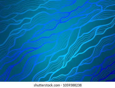 Dark BLUE vector abstract doodle pattern. Modern geometrical abstract illustration with doodles. Hand painted design for web, wrapping, wallpaper.