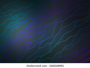 Dark BLUE vector abstract doodle template. A completely new color illustration in doodle style. Hand painted design for web, wrapping, wallpaper.