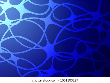 Dark BLUE vector abstract doodle texture. Ethnic elegant natural pattern with gradient. The doodle design can be used for your web site.