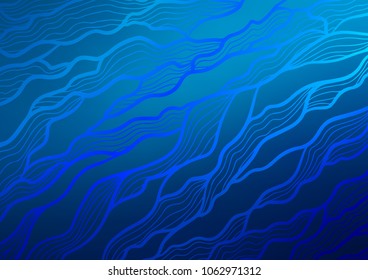 Dark BLUE vector abstract doodle template. Colorful illustration in abstract style with doodles and Zen tangles. Brand-new style for your business design.