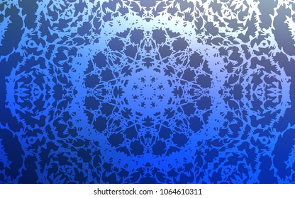 Dark BLUE vector abstract doodle template. Glitter abstract illustration with doodles and lines drawn by child. The pattern can be used for wallpapers and coloring books.