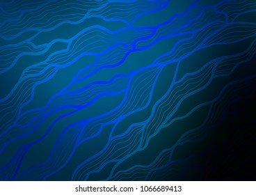 Dark BLUE vector abstract doodle pattern. Sketchy hand drawn doodles on blurred background. The doodle design can be used for your web site.