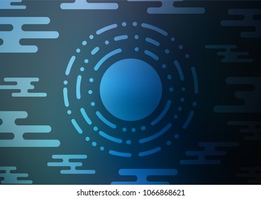 Dark BLUE vector abstract doodle background. Modern geometrical abstract illustration with doodles. Hand painted design for web, leaflet, textile.